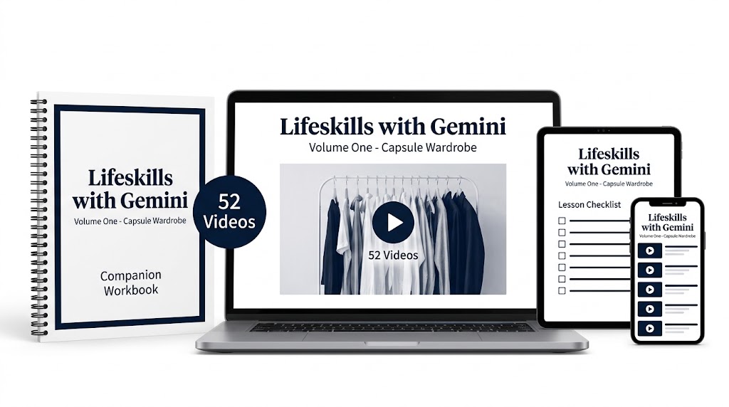 Lifeskills with Gemini Volume 1: Capsule Wardrobe Box Shot